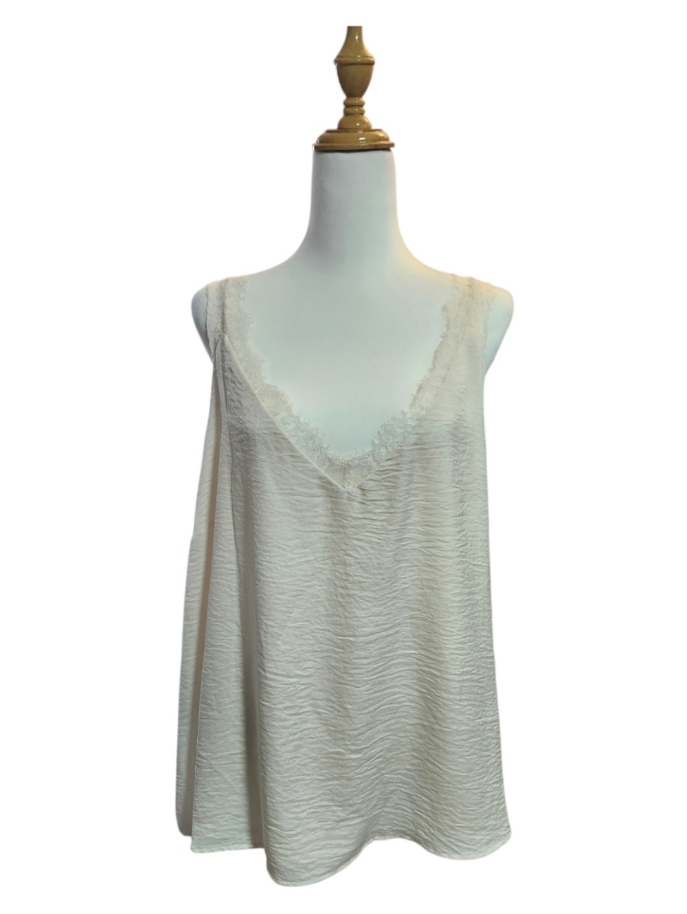 Dex Lace Trim Cream Camisole